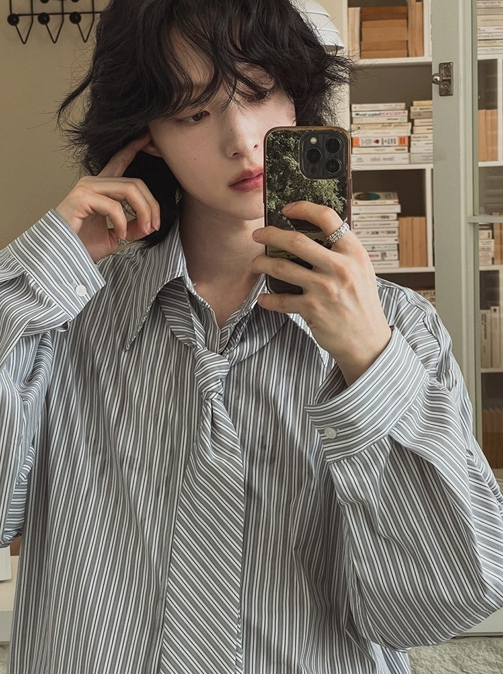 Striped Casual Shirt Set