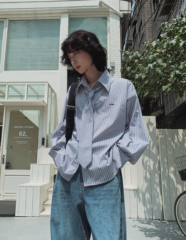 Striped Casual Shirt Set