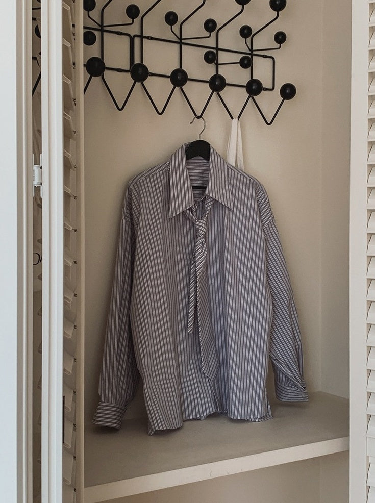Striped Casual Shirt Set