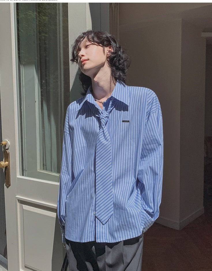 Striped Casual Shirt Set