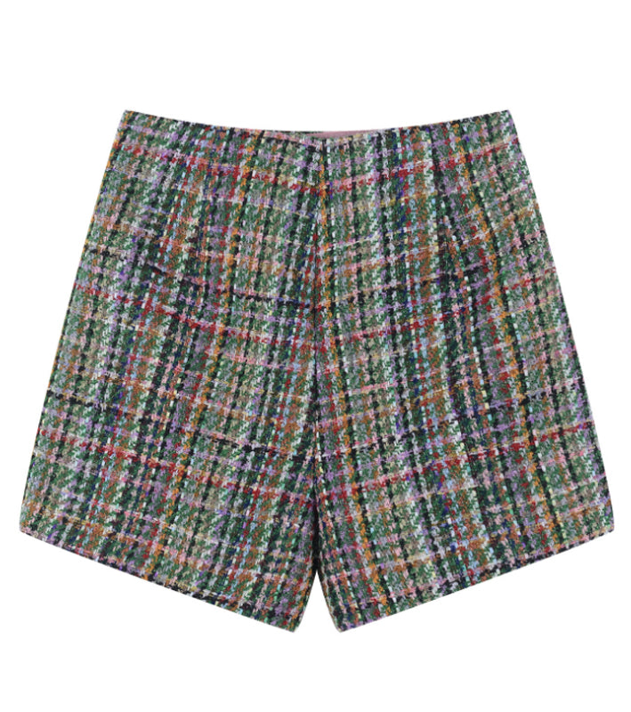 Green Tweed Suit Shorts| Momo