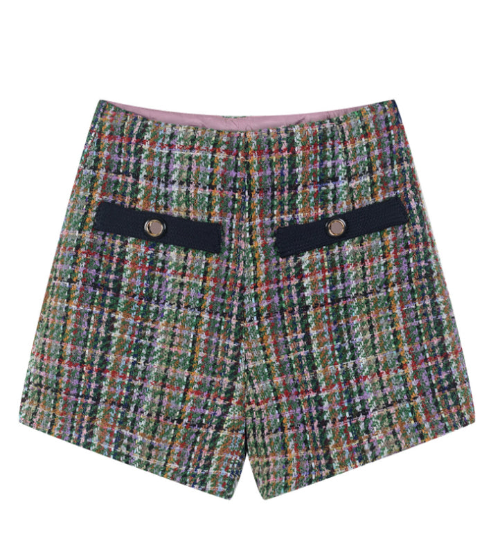 Green Tweed Suit Shorts| Momo