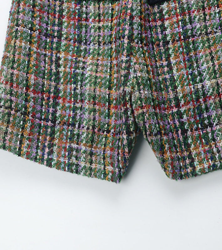 Green Tweed Suit Shorts| Momo