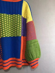 Multicolored Patches-Style Sweater