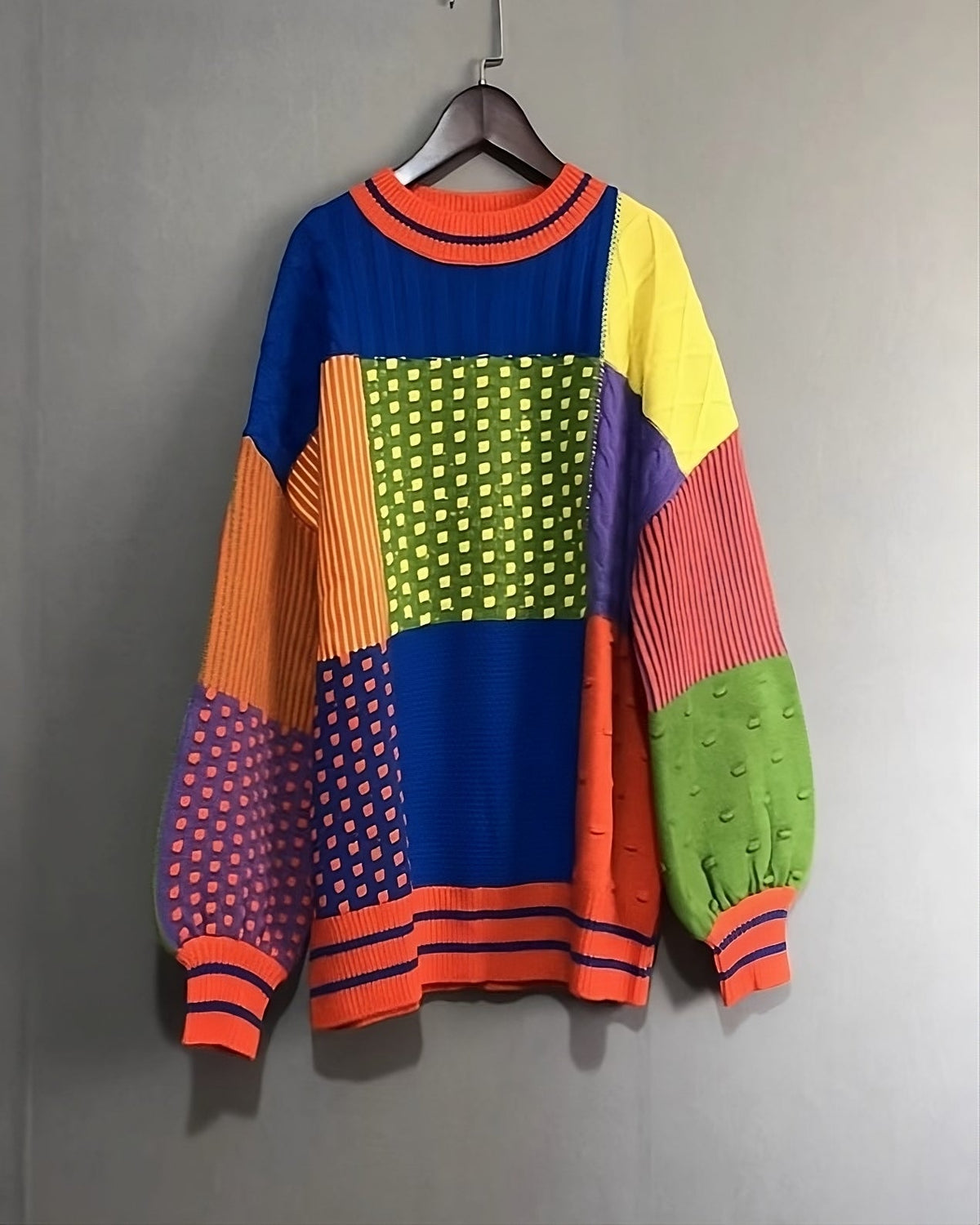 Multicolored Patches-Style Sweater