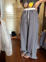 Multicolored Stripes Comfy Wide Leg Pants