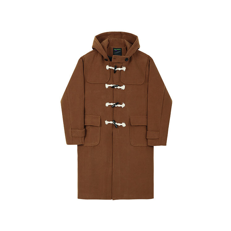 Navy Blue Hooded Long Coat