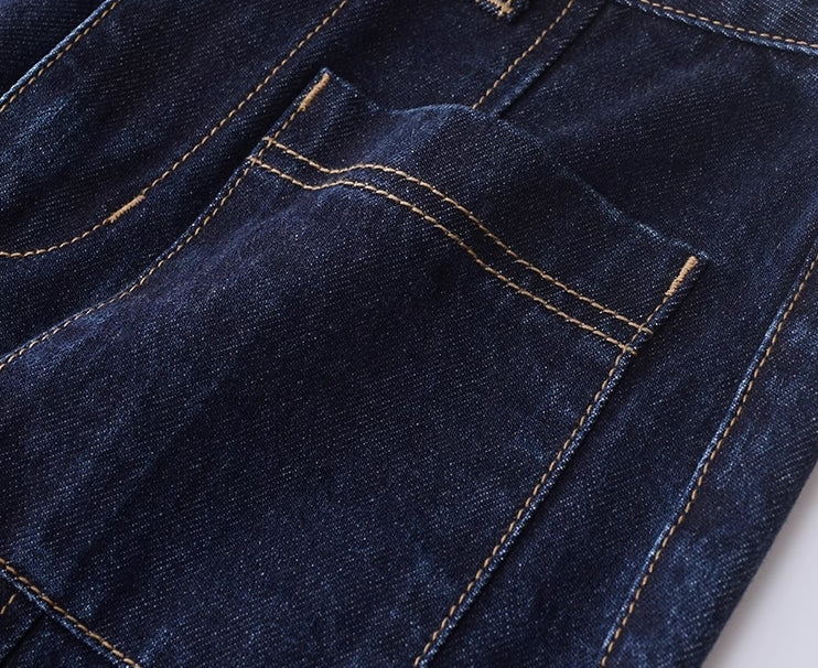Navy Blue Jeans With Front Pockets
