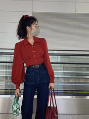 Navy Blue Jeans With Front Pockets