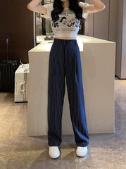Blue Pinstripes Mopping Pants