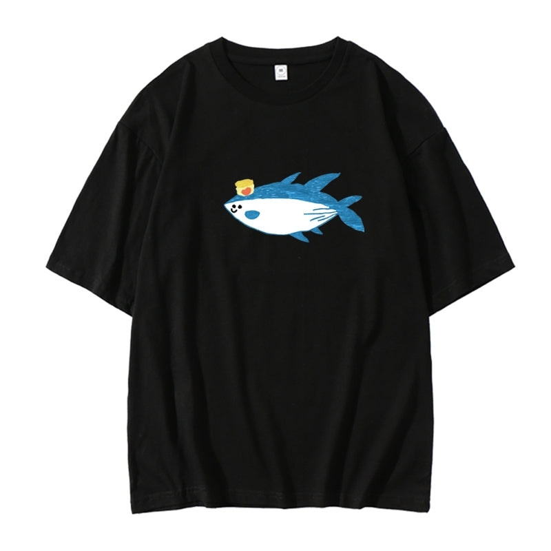 Navy Blue Tuna Doodle T-Shirt