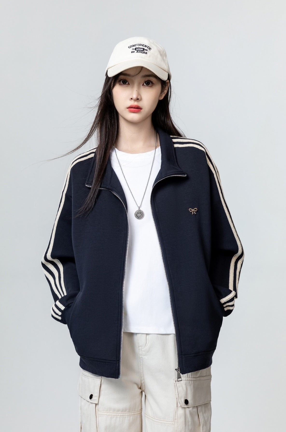 Navy Casual Zipup Jacket
