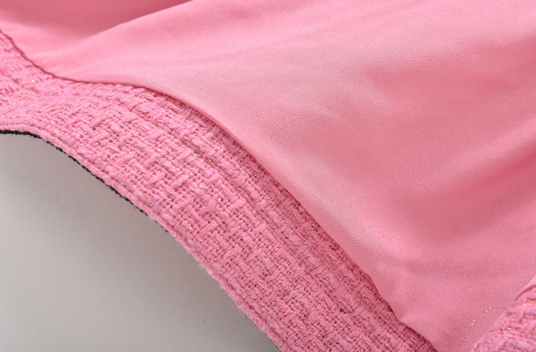 Pink Collared Tweed Jacket