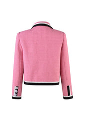 Pink Collared Tweed Jacket