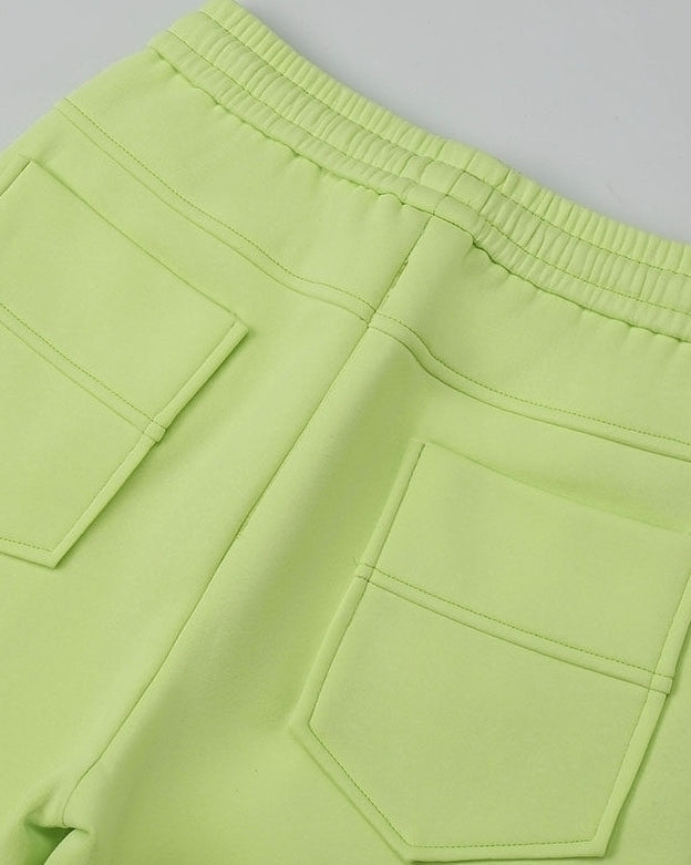 Neon Green Hoodie And Pants Set