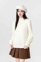 New Lace Knit Ruffled Top Sweater