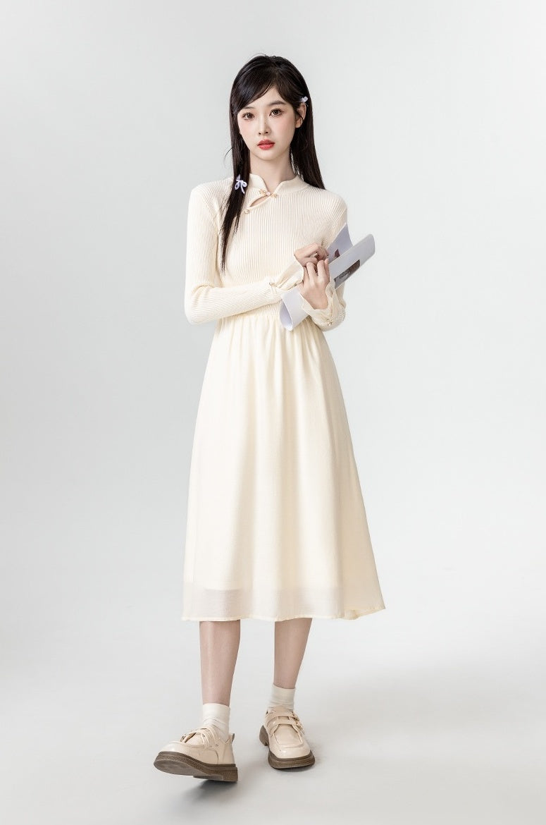 New Style Knitted Flare Sleeve Dress