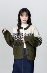 Nordic Style Thick Knit Cardigan Sweater