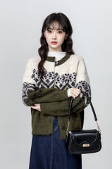 Nordic Style Thick Knit Cardigan Sweater