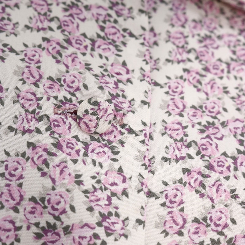 Beige Short Sleeved Floral Blouse