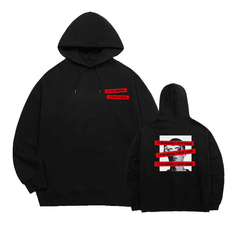 Black Graphic Print Hoodie