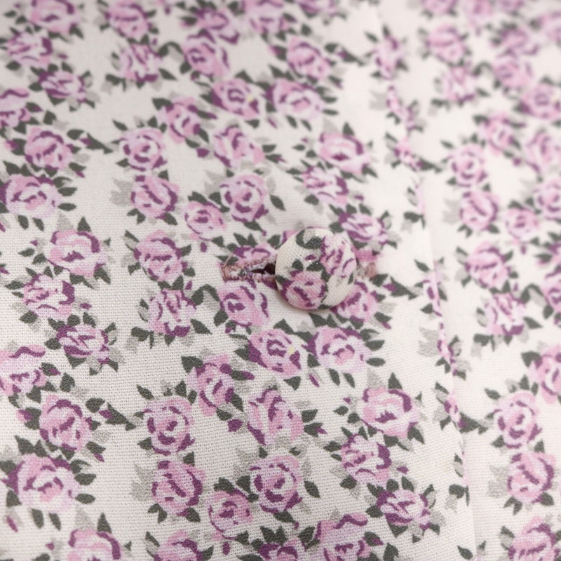 Beige Short Sleeved Floral Blouse