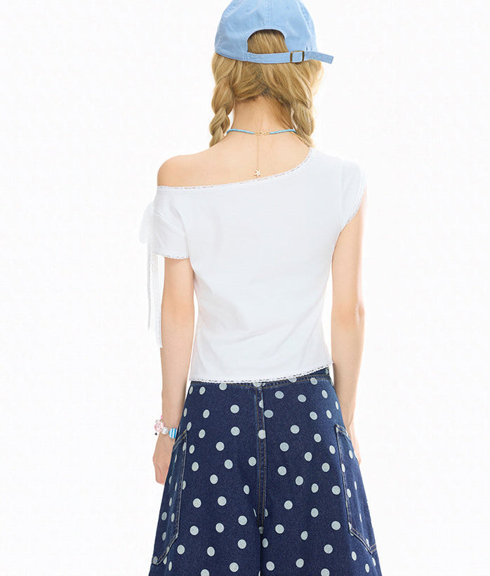 Off Shoulder Graphic Tee