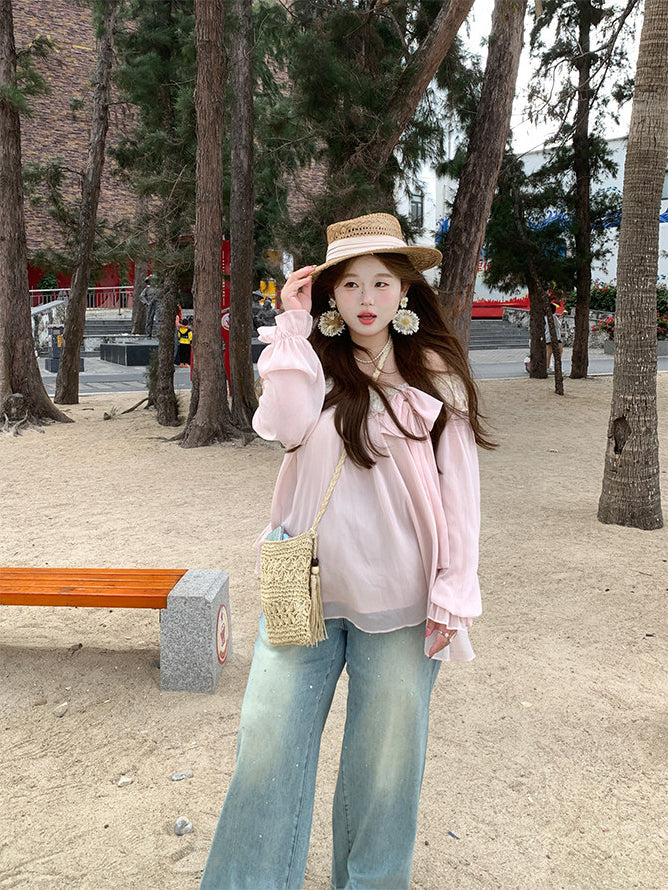 Off Shoulder Pink Vacation Blouse
