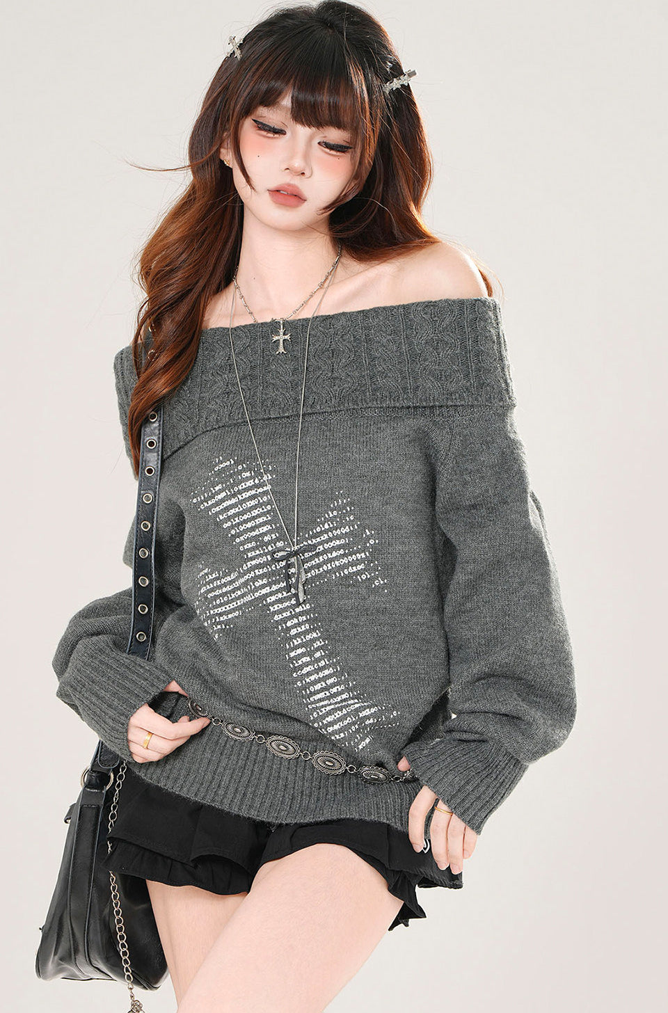 Off Shoulder Sweet Knit Top