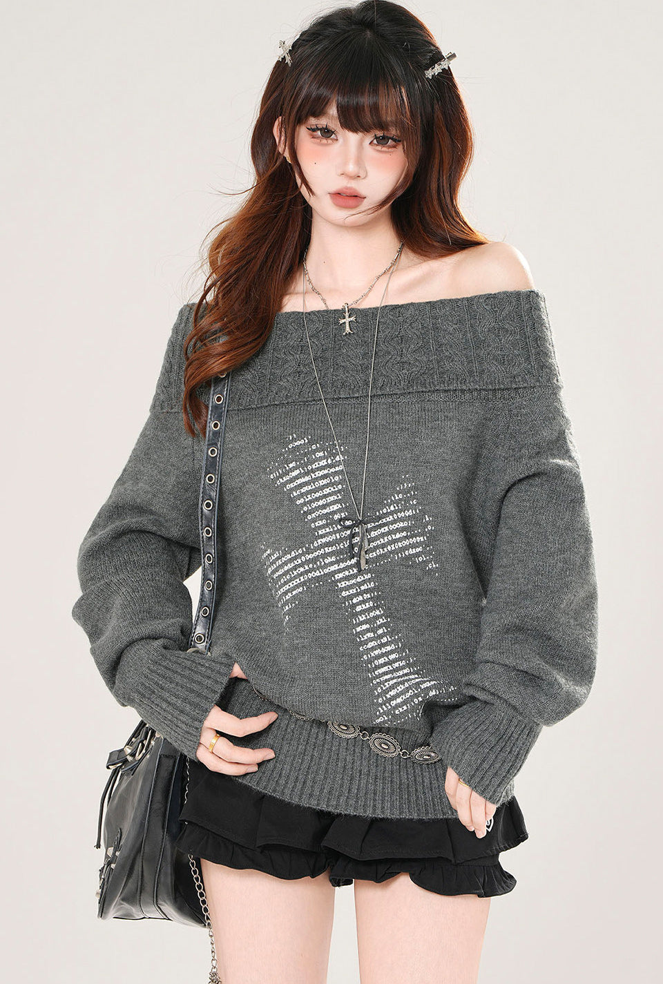 Off Shoulder Sweet Knit Top