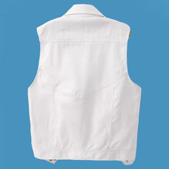Off White Biker Denim Vest