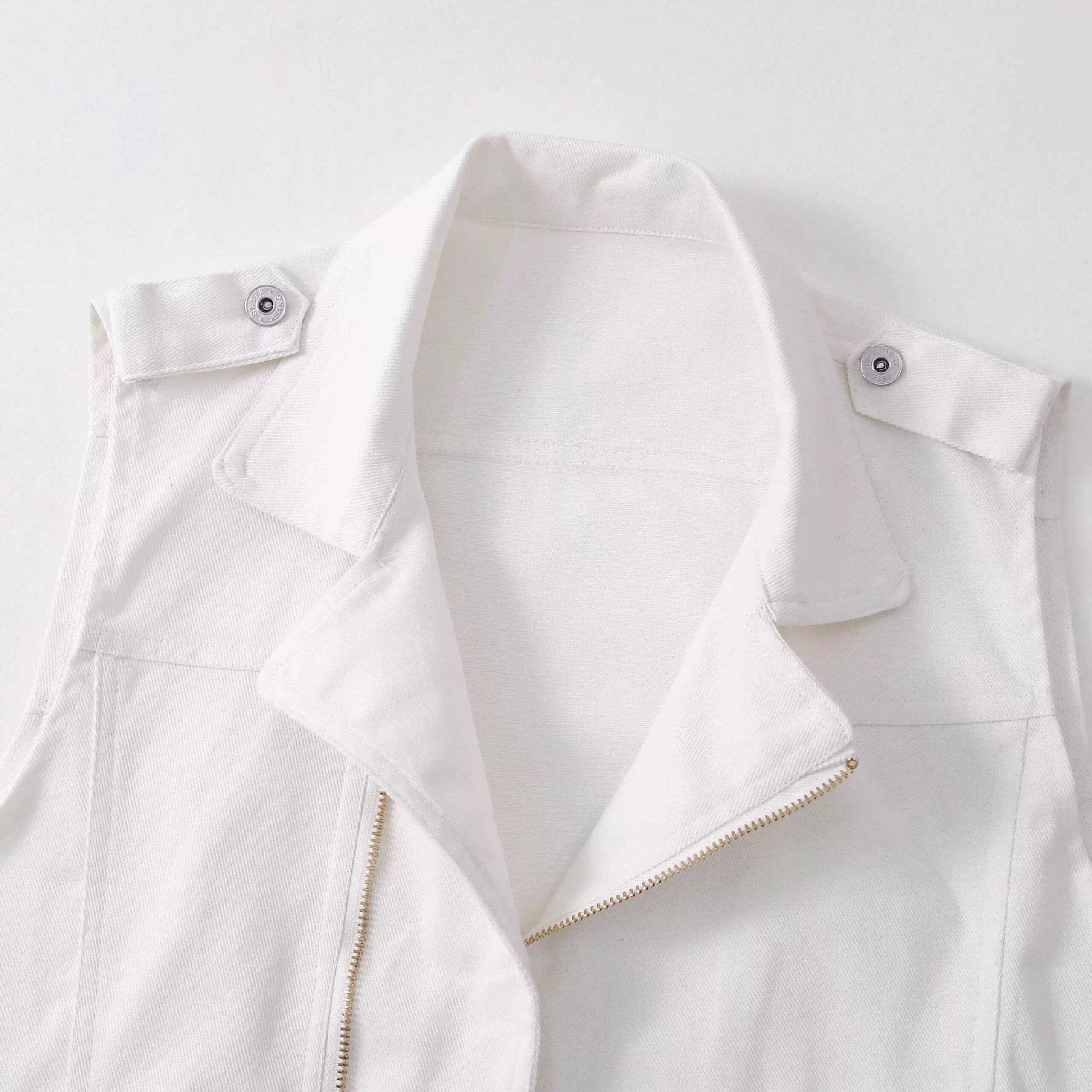 Off White Biker Denim Vest