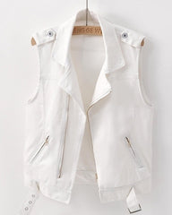 Off White Biker Denim Vest