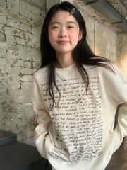 Off-White Handwritten Letter Long Sleeves Knit T-Shirt