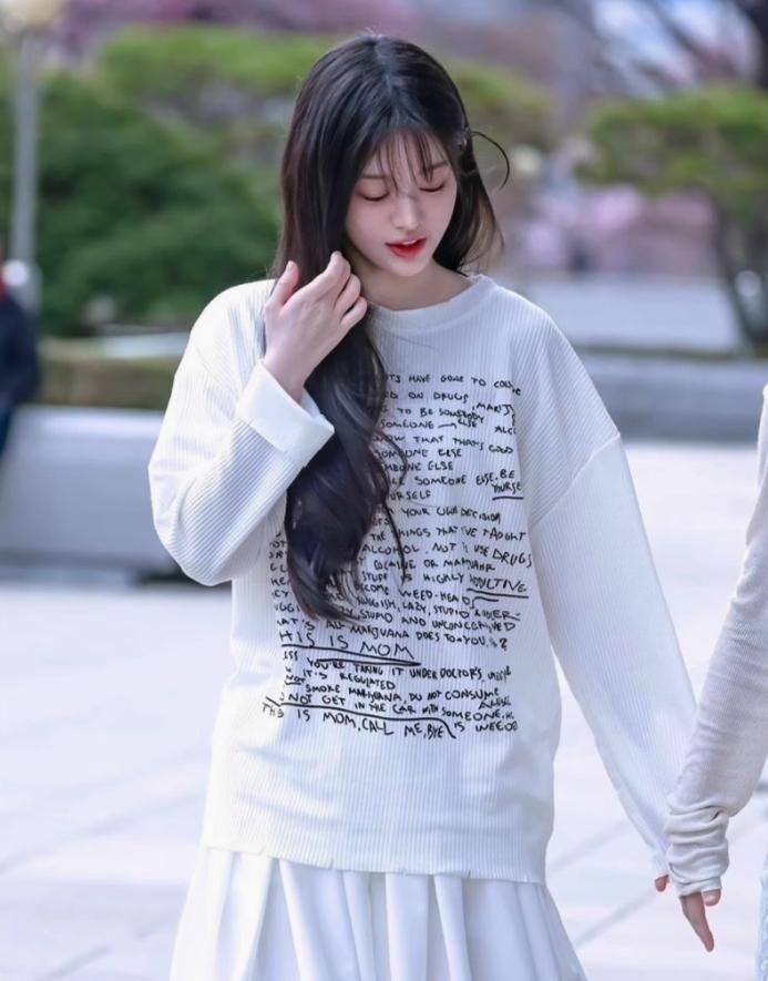 Off-White Handwritten Letter Long Sleeves Knit T-Shirt