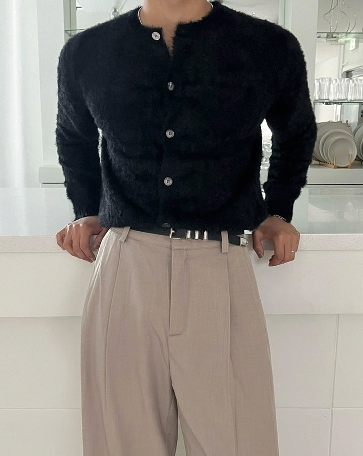 Old Money Style Crew Neck Knitted Cardigan