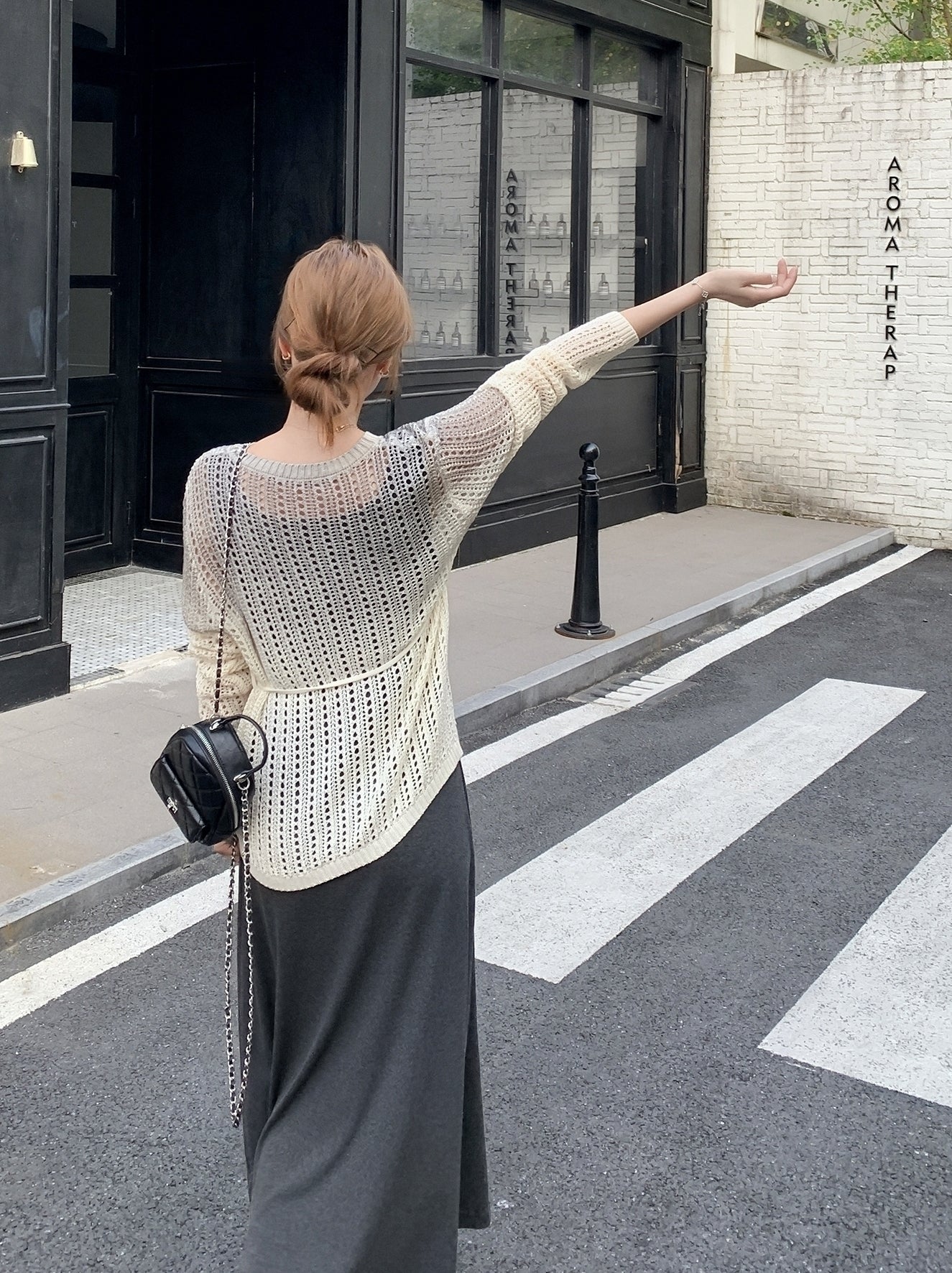 Ombre Knit Sleeveless Dress Two Piece Set