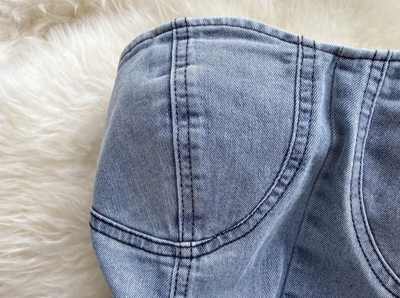 Blue Denim Short Jumpsuit