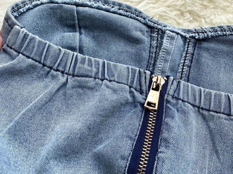 Blue Denim Short Jumpsuit