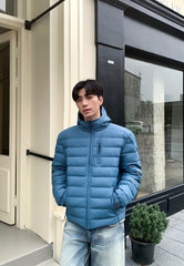 Quilted Hooded Puffer Jacket Warm Outerwear