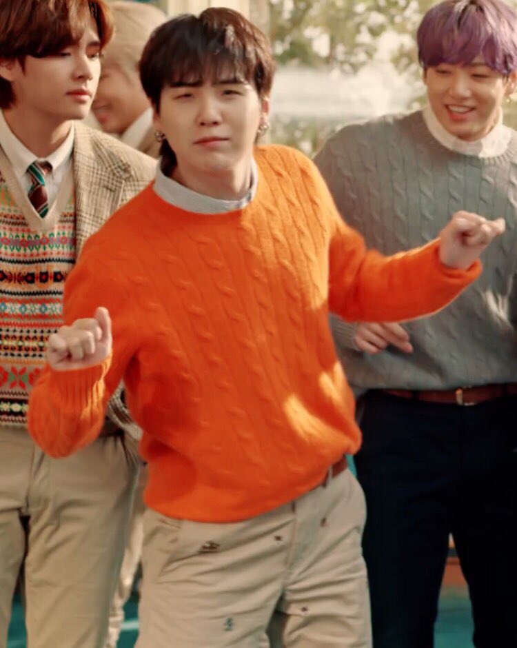 Orange Knot-Patterned Sweater