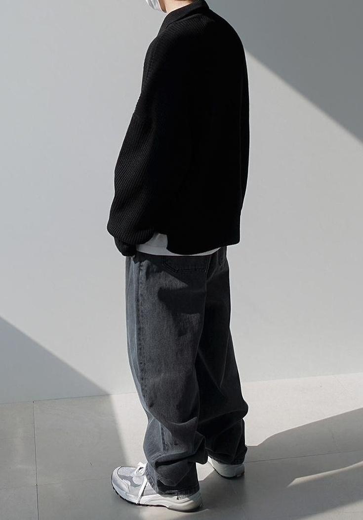 Oversize Knit Polo Sweater