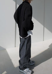 Oversize Knit Polo Sweater