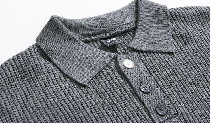 Oversize Knit Polo Sweater
