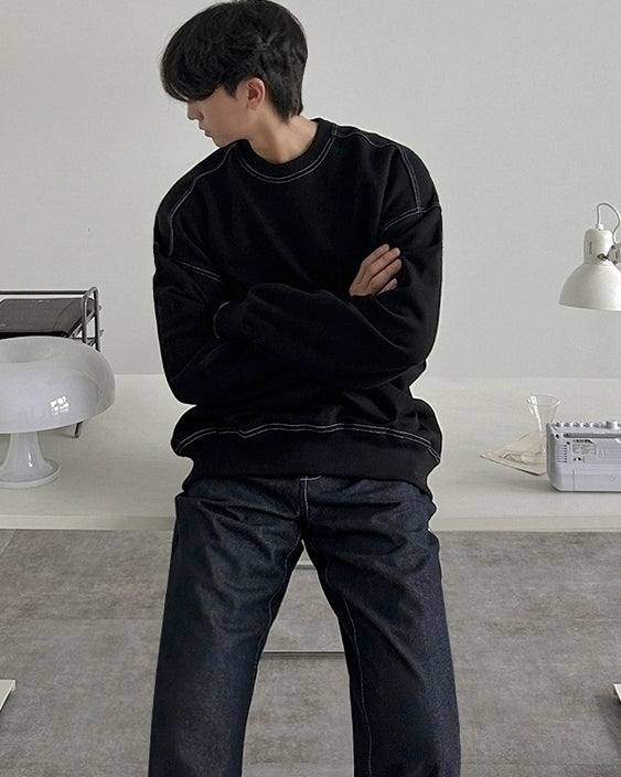 Patchwork Pullover Sweatshirt