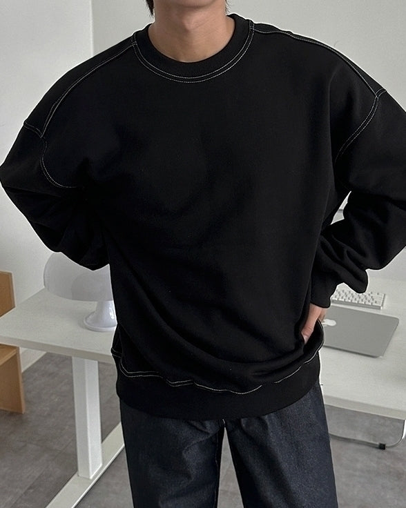Patchwork Pullover Sweatshirt