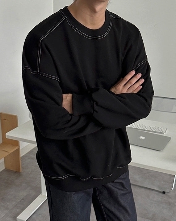 Patchwork Pullover Sweatshirt