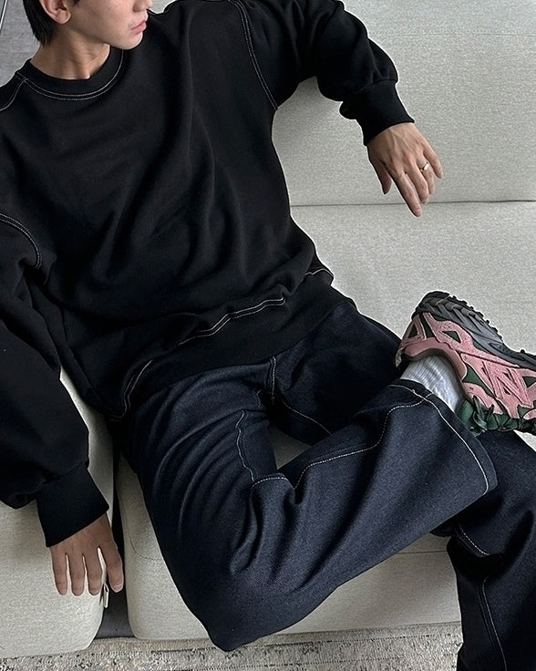 Patchwork Pullover Sweatshirt