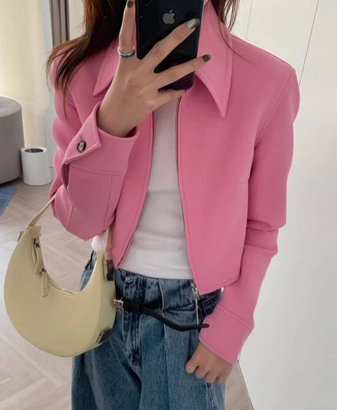 Pink Chic Crop Jacket