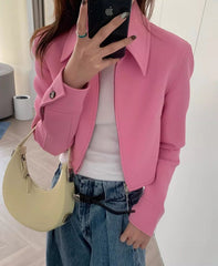 Pink Chic Crop Jacket